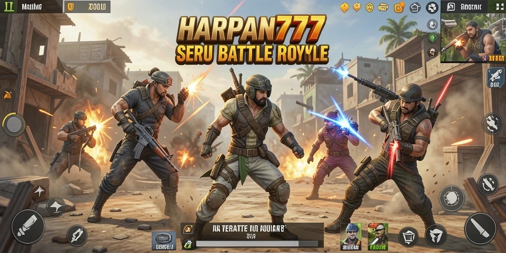 Gameplay seru di HARAPAN777 dengan pertarungan Battle Royale yang mendebarkan